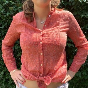 Gap floral long sleeve blouse